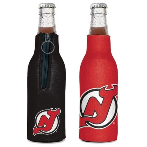 New Jersey Devils 12oz Two Sided Bottle Cooler [NEW] NHL Can Holder Foam Koozie Cover