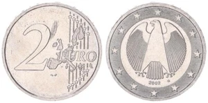 Fehlprägung 2 Euro 2002 G durchgehendes Monometall mit Randschrift 96574 - Bild 1 von 1