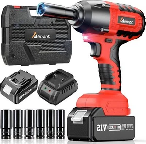 Pistola de llave de impacto eléctrica inalámbrica 550 ft-lbs (700 N.m) par 1/2 pulgada para tractor - Imagen 1 de 9