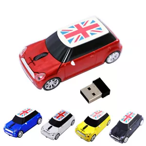 USB Mini Cooper car 2.4Ghz Wireless Mouse Cordless Optical PC Laptop Mice HOT - Picture 1 of 36