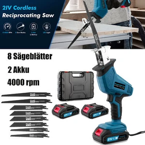 Seghetto alternativo elettrico a batteria 4000rpm sciabola +8 lame 2 batterie - Foto 1 di 12
