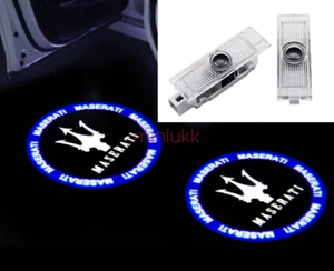 2x HD Car Door Courtesy Laser Ghost Shadow Projector Lights Lamps For Maserati - Picture 1 of 10