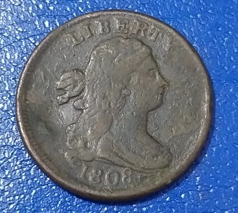 1808 Draped Bust Half Cent - Free Shipping Cover