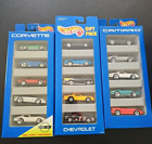 Hot Wheels 5 Car Gift Pack Lot of 3, Corvette, Chevrolet, Camaro