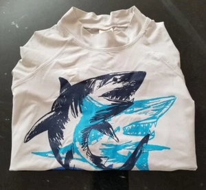 OshKosh Boys' shark Rash guard  size 6 - Picture 1 of 4