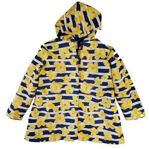 Gymboree Regenmantel Größe 7-8 Blumenmuster mit Kapuze - Bild 1 von 9