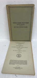 United States Coast Pilot Gulf Coast Key West - Rio Grande map & Supplement 1926 - Picture 1 of 2
