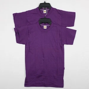VINTAGE Russell Athletic Youth M Purple T-Shirts - Lot of 2 - Picture 1 of 7