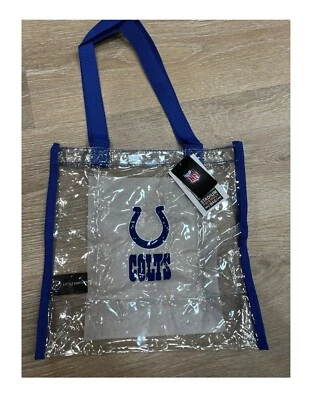 Indianapolis Colts Clear Stadium Arena Tailgate Bag Tote Purse NFL Product NWT - Image 1 of 4