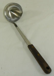 VTG Robinson Knife Co. Stainless Double Spout Soup Ladle W/ Brown Handle 11 1/2" - Picture 1 of 6