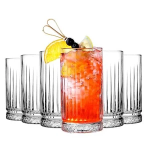 Highball Glasses Set of 6-15 oz Tall Glasses Drinking Set - Elegant Glassware... - Picture 1 of 7