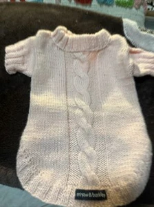 Miyow And Barkley Dog Designer Baby Sweater Pink M - Picture 1 of 3