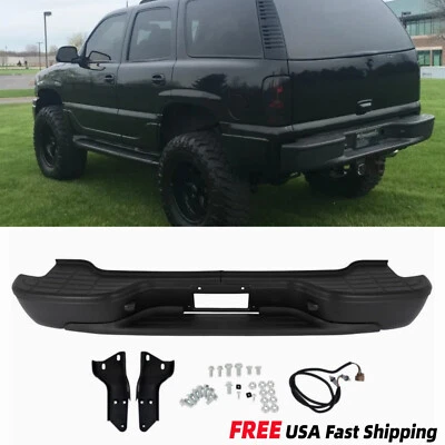 Black Rear Step Bumper For 2000-2006 Chevrolet Suburban 1500 Tahoe GMC Yukon XL - Imagem 1 de 4