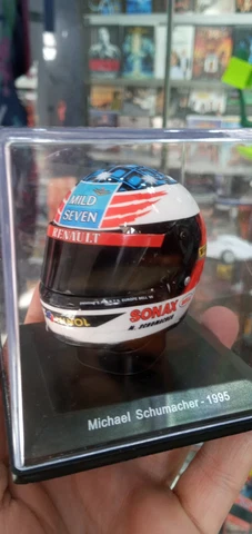 MICHAEL SCHUMACHER BENETTON RENAULT 1995 f1  MINI HELMET (SCALE 1:5) COMPLETE !! Cover
