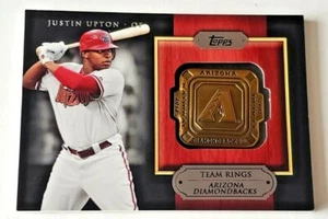2012 TOPPS JUSTIN UPTON COMMEMORATIVE GOLD TEAM RINGS GTR-JU DIAMONDBACKS - Picture 1 of 1
