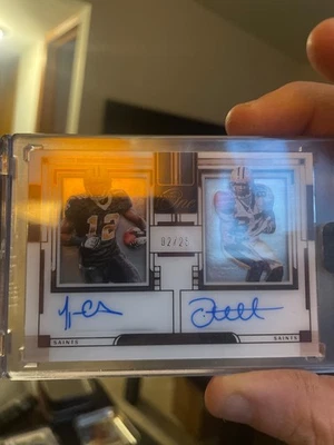 2023 Panini One Marques Colston/ Joe Horn Plus one signatures Auto /25 🔥🔥🔥🔥 - Image 1 of 4