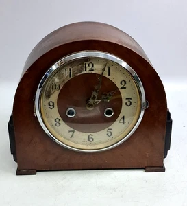 Art Deco Mantel Clock / Enfield / with Chimes & Key - Picture 1 of 11