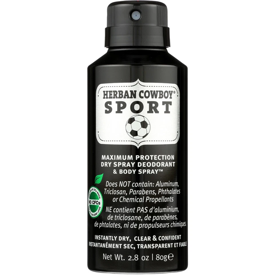 Herban Cowboy Dry Spray Desodorante y Spray Corporal Deportivo 2.8 OZ Foto 1 de 1