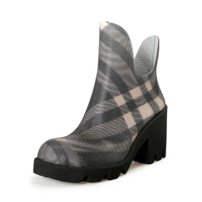 Burberry Mujer "Tacón Pantano" Tacón Goma Botas Zapatos EE. UU. 6 EUR 36 Foto 1 de 4