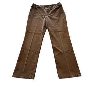 Chicos Platinum Brown Straight-Leg Pants Womens Size 2.5 Short (35x28) Casual - Picture 1 of 12