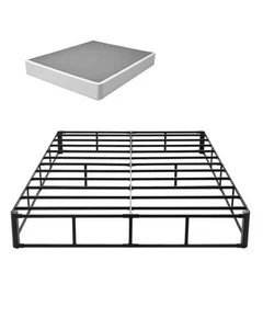 VEVOR Box Spring Queen Size Bed Frame with Fabric Cloth 79.1L x 59.6W x 9.1H in - Picture 1 of 12