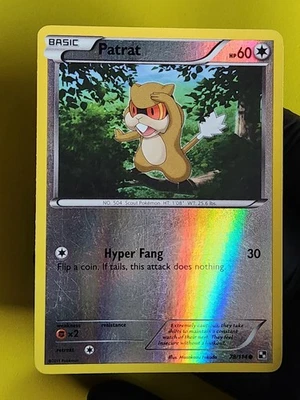 PATRAT 78/114 - Reverse Holo - B&W Plasma Blast - 2011 Pokémon CARD  - Image 1 of 2