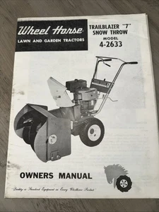 Ruota Cavallo Trailblazer "7" Lancio Neve Modello 4-2633 Manuale Proprietario e Lista Ricambi! - Foto 1 di 9