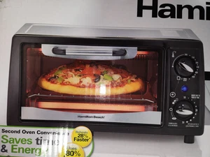 Hamilton Beach 31144 Four Slice Toaster Oven Stainless Steel & Black - Picture 1 of 11