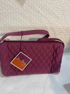 Vera Bradley Zip Top Shoulder Bag Purse Magenta - Picture 1 of 5