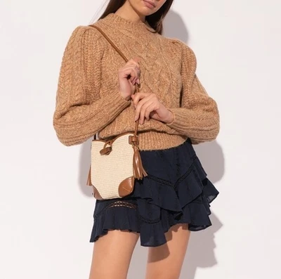 Bermuda de babado Isabel Marant Jocadia azul marinho tamanho FR 38/6 - Imagem 1 de 4