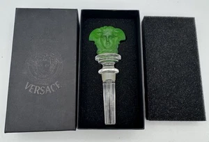 Versace Medusa Green Leaded Crystal Rosenthal Bottle Stopper Austria - Picture 1 of 2