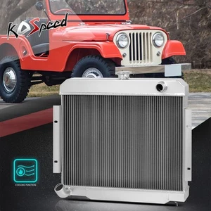 3-Row Core Aluminum Racing Cooling Radiator for 72-86 Jeep CJ CJ5/CJ6/CJ7 MT - Picture 1 of 5