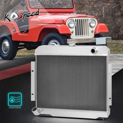 Radiador de refrigeración de carreras de aluminio con núcleo de 3 filas para Jeep CJ CJ5/CJ6/CJ7 MT 72-86 Foto 1 de 4