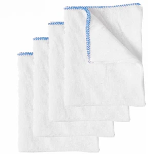 Large Plain White Dishcloths 100% Cotton Super Absorbent Quality Packs 56 x 31cm - Picture 1 of 4