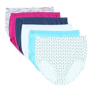Fruit of the Loom Women's Plus Size Fit For Me Assorted Brief (6 Pack) - Picture 1 of 22