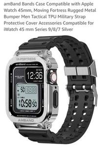 amBands Wytrzymały taktyczny pasek do zegarka z etui na Apple iWatch 45mm Series 7/8/9 - Zdjęcie 1 z 15