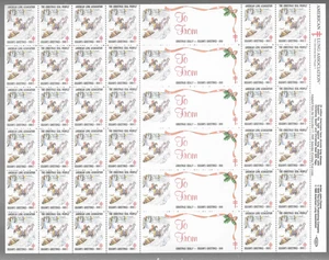 1984 Christmas Seals Sheet MNH – 42 Stamps + 6 Gift Labels Cinderella - Picture 1 of 1