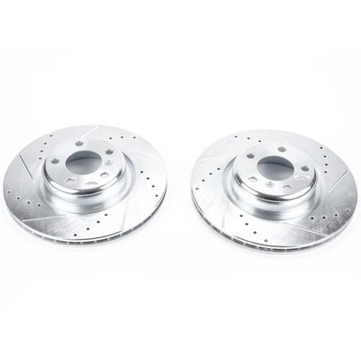 PowerStop Evolution Drilled Slotted Rotors Pair Rear For BMW 328i - Image 1 of 3