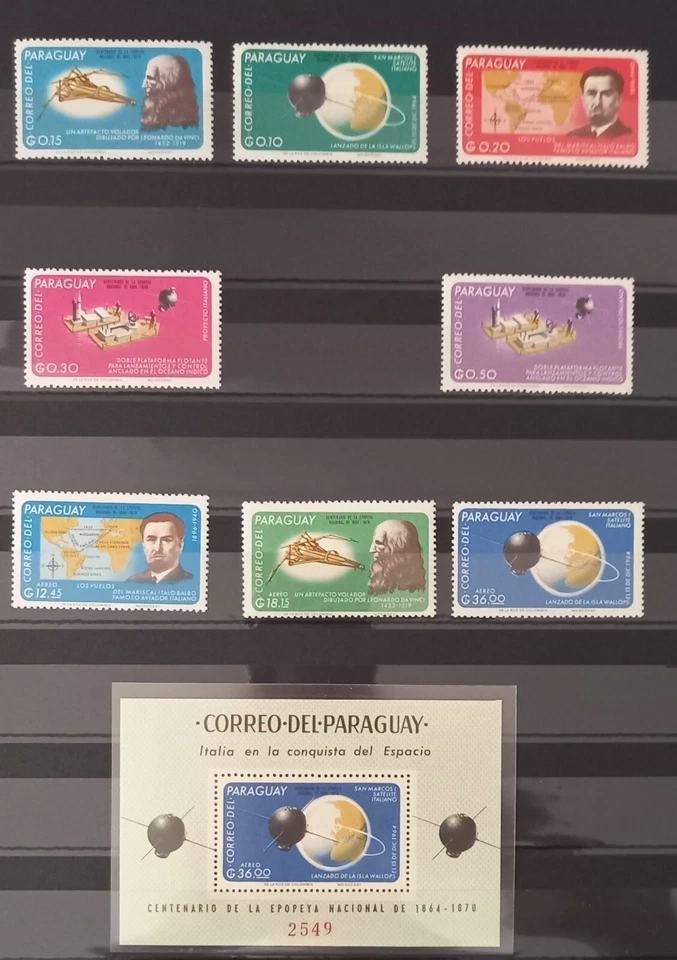 Paraguai 1966 espaço Leonardo Space Exploration coleção perf MNH - Imagem 1 de 1