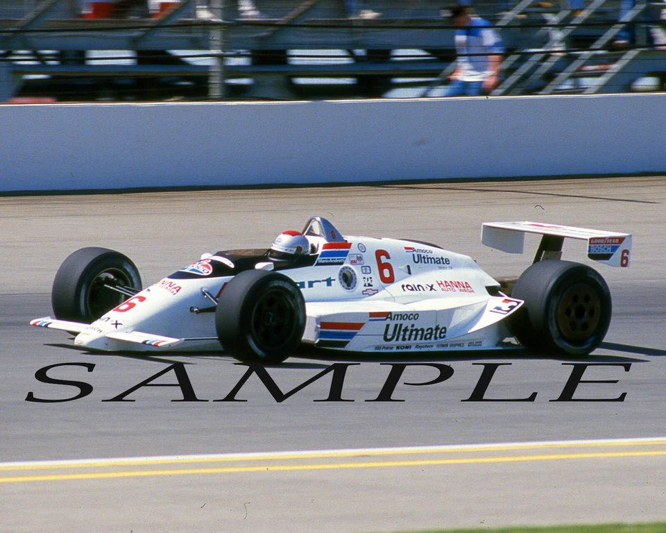 MARIO ANDRETTI #6 KAMART / AMOCO INDY 500 АВТОМОБИЛЬ НА ТРАССЕ 8 X 10 ГЛЯНЦЕВАЯ ФОТОГРАФИЯ #2 - Изображение 1 из 1