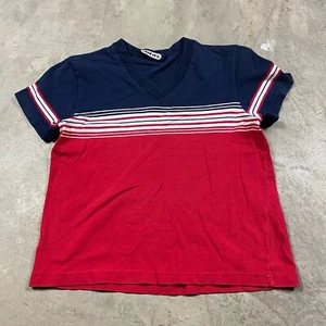 Vintage Y2K Skater T Shirt Top Raver S Striped 90s Next Era - Picture 1 of 6