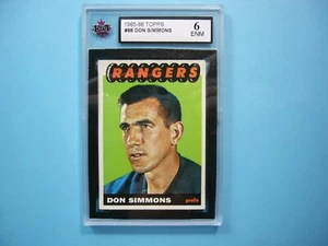 1965/66 TOPPS NHL HOCKEY CARD #88 DON SIMMONS KSA 6 EX/NM SHARP 65/66 TOPPS - Picture 1 of 2