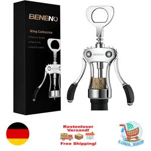 Erstklassiger Weinflaschenöffner für Korken & Kappen, Silber - Bild 1 von 10