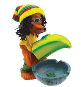 Cenicero Rasta Estatuilla Jamaicana Fumar con Plátano Pene Adulto Chistes Divertidos BN3 - Imagen 1 de 1