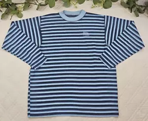 VTG 90's Marithe Francois Girbaud Mens Blue Stripped Long Sleeve T-Shirt Size L - Picture 1 of 10