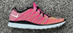 Nike Free Flyknit 5.0 NSW Mens sz 10us Wmns 11.5us pink flash 599459 600 - Picture 1 of 7