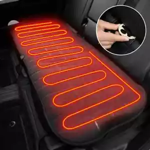 Car 2nd Row Heated Rear Seat Cover Cushion Warmer Pad 12V 24V Universal Winte... - Bild 1 von 6