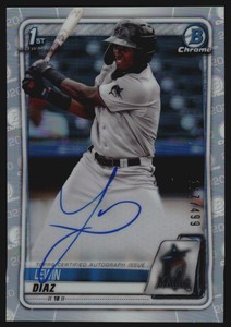 2020 Bowman Chrome Prospect Autographs Refractors #CPALD Lewin Diaz /499
