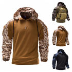 Mens Outdoor Military Jacket Detachable Hooded Training Combat Hoodie Sweatshirt
