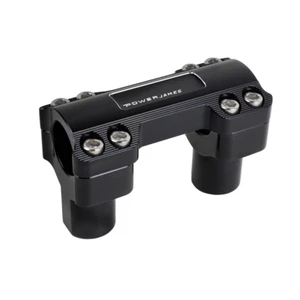 1 1/4" Bar 2.4" Black Riser Clamp Kit for Harley Road King Softail Dyna FLSTN - Picture 1 of 7